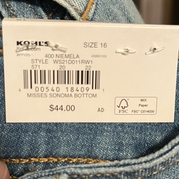 NWT Sonoma Relaxed High Rise - Picture 6 of 6